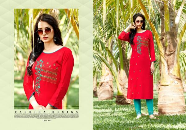 Jinesh Nx Aaliya 2 Rayon Fancy Handwork Kurti 